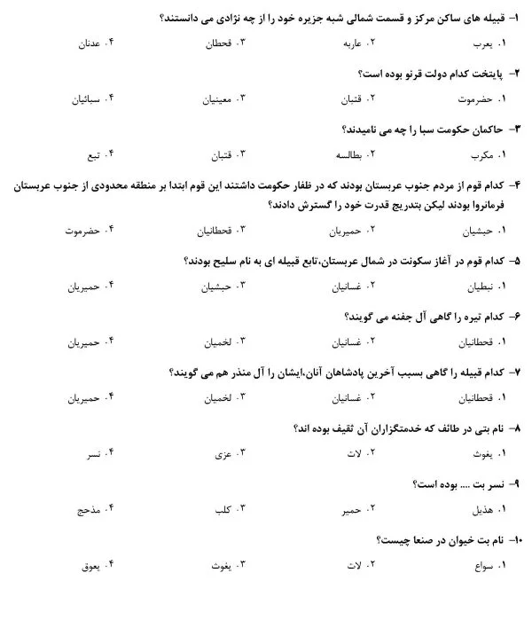 نمونه سوالات فصل به فصل تاریخ تحلیلی صدر اسلام محمد نصیری + خلاصه و کتاب - Image 2